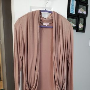 Tan open cardigan 2X